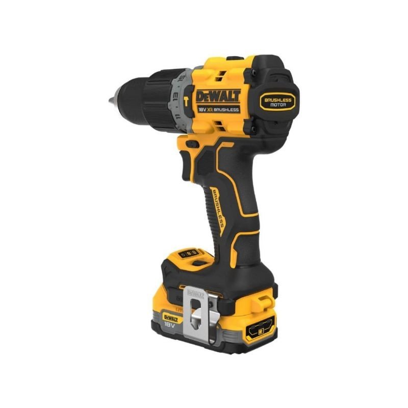 Masina de gaurit si insurubat cu percutie DEWALT PowerStack DCD805E2T, 2000 rpm, 34000 bpm, 1 x acumulator Li-Ion, 18V, 1.7 Ah, cutie TSTAK
