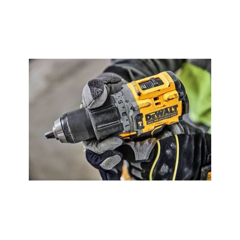 Masina de gaurit si insurubat cu percutie DEWALT PowerStack DCD805E2T, 2000 rpm, 34000 bpm, 1 x acumulator Li-Ion, 18V, 1.7 Ah, cutie TSTAK