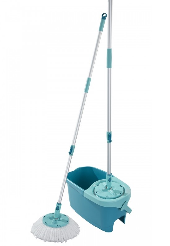 Set curatenie mop si galeata LEIFHEIT Rotation Disc Mop Ergo 55413, galeata 12 litri, sistem centrifugare