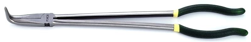 Cleste lung cu varfuri indoite FORCE, lungime 280 mm, unghi 90 grade