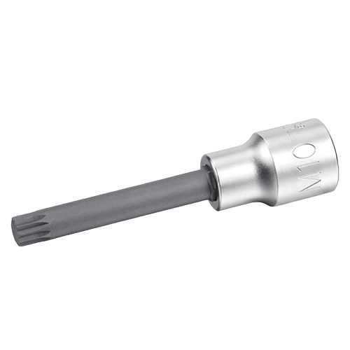 Bit cu soclu tubular TOPTUL BCJD1610, profil bi-hexagonal M10, prindere 1/2 inch, lungime 100 mm, crom vanadiu
