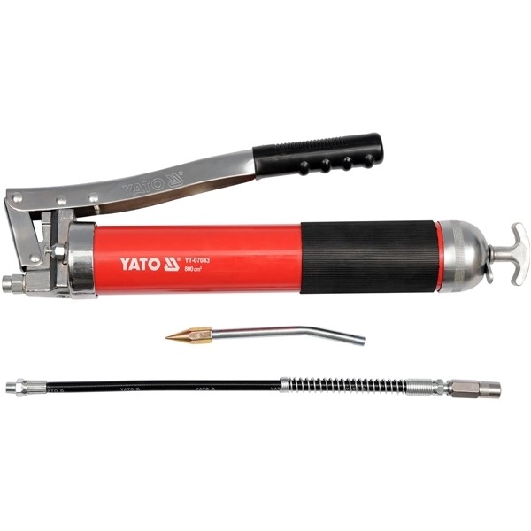 Pompa de gresat manuala YATO YT-07043, cu 2 pistoane, capacitate 800 CC, 330 x 60 x 1.2 mm