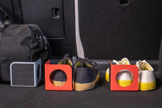 Set 2 opritoare/stabilizatoare portbagaj auto RATI V01770, banda Velcro, pentru fixare bagaje, rosu