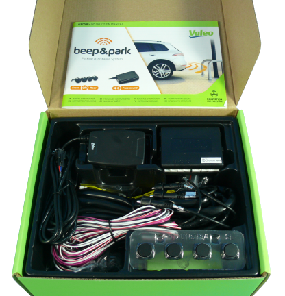 Kit 4 senzori de parcare cu avertizare sonora VALEO 632200, 12V, montare fata/spate, compatibil cu vehicule cu carlige de remorcare