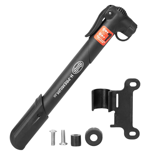 Pompa manuala pentru biciclete HEYNER 216400, 8 bar, suport montare, mufe Schrader, Presta si Dunlop