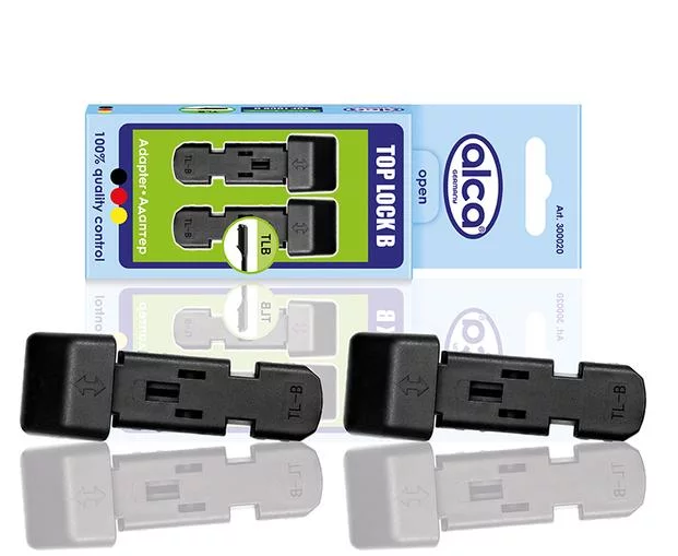 Set 2 adaptoare brat stergator ALCA TOP LOCK B 300020, pentru Dacia Duster 2018-, Dokker 2015-, Lodgy 2015-, Renault Captur2016-, BMW X2 F39 2018-