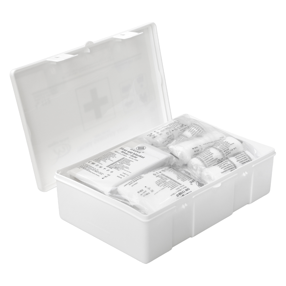Trusa medicala auto MEGA DRIVE 107193, cu omologare RAR, in conformitate cu DIN 13164, valabilitate 5 ani