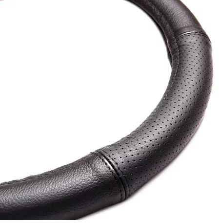 Husa pentru volan auto UMBRELLA 10062PP, piele naturala, perforata, diametru 39-41 cm, negru