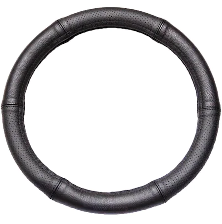 Husa pentru volan auto MEGA DRIVE 10063PP, piele naturala, semi-perforata, diametru 42-44 cm, negru
