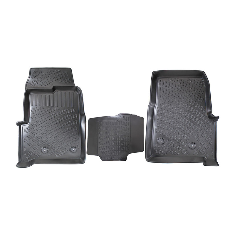 Set covorase auto din cauciuc UMBRELLA 110161, TPE, negru, pentru Ford Transit Courier, partea montare fata, 2014 -