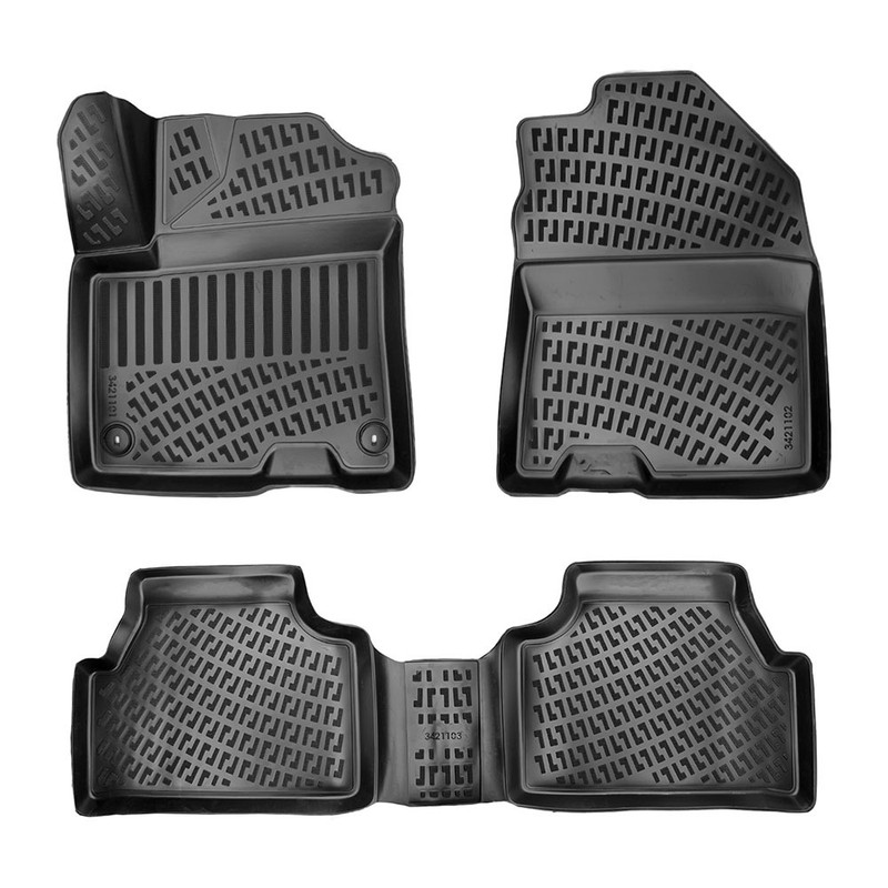 Set covorase auto din cauciuc UMBRELLA 110165, TPE, negru, pentru Hyundai Kona Electric, 2017-