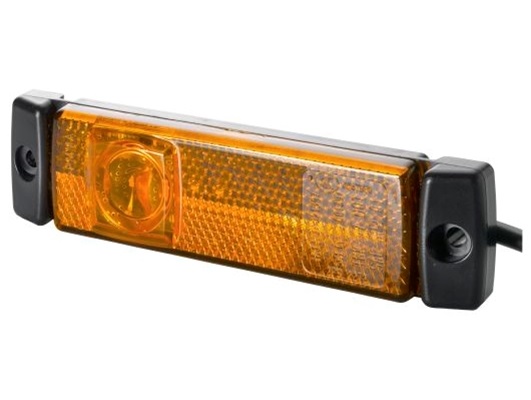 Lumina de pozitie HELLA 2PS 008 645-887, 32 x 130 mm, W5W, 1 W, 24 V, portocaliu, lungime cablu 180 mm