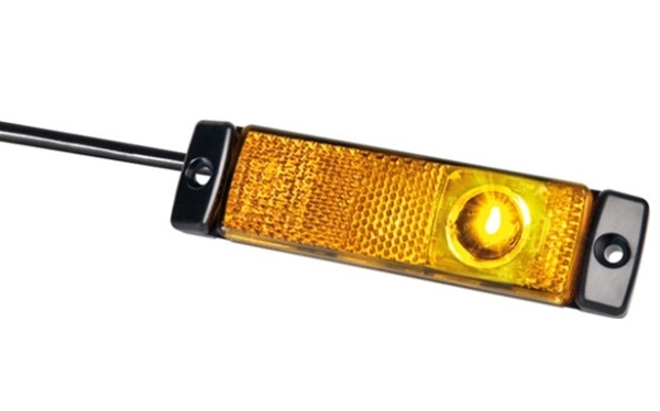 Lumina de pozitie HELLA 2PS 008 645-887, 32 x 130 mm, W5W, 1 W, 24 V, portocaliu, lungime cablu 180 mm