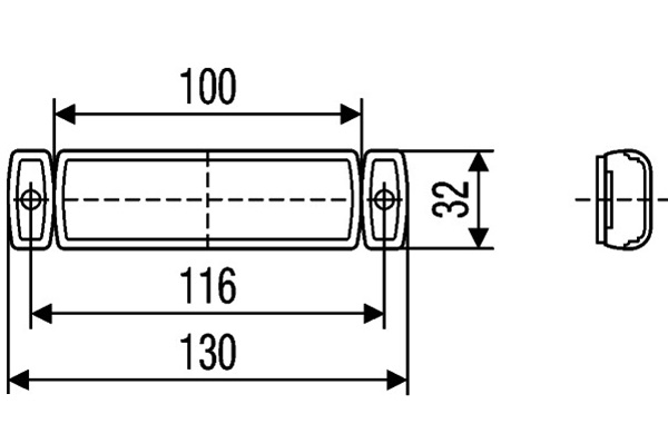 Lumina de pozitie HELLA 2PS 008 645-887, 32 x 130 mm, W5W, 1 W, 24 V, portocaliu, lungime cablu 180 mm