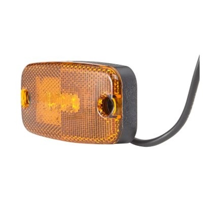 Lumina de pozitie HELLA 2PS 357 008-011, 75 x 111 mm, LED, 0.8 W, 12/24 V, portocaliu, lungime cablu 500 mm, cu suport