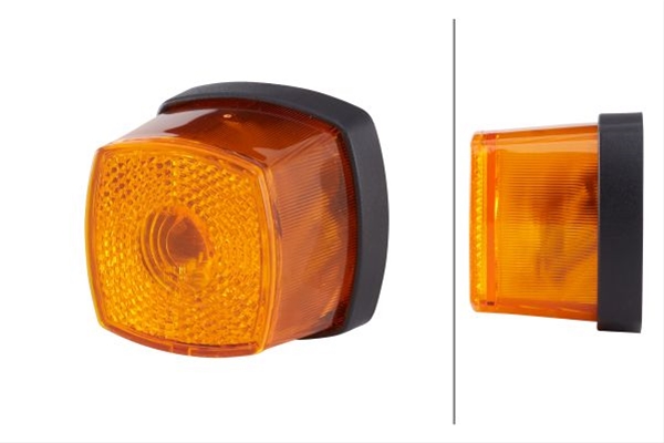 Lumina de pozitie HELLA 2PS 357 012-001, 62 x 62 mm, C5W, 1.2 W, 12 V, portocaliu, fara becuri