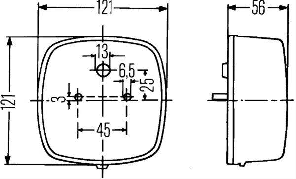 Lampa semnalizare stop spate dreapta HELLA 2SE 002 578-701, 12/24V, R10W/P21W, fara becuri, pentru Iveco MK