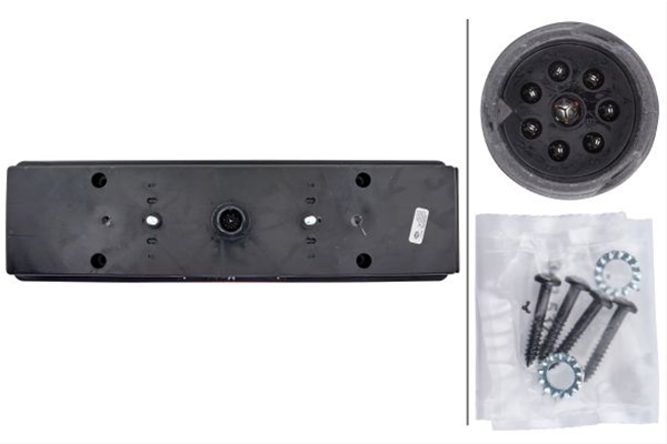Lampa semnalizare stop stanga HELLA 2VD 008 204-091, P21W/R5W, 12/24V, 134 x 465 mm, fara becuri