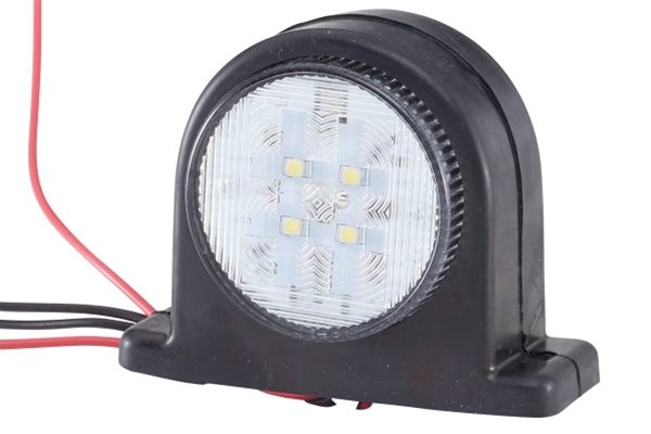 Lampa de gabarit HELLA 2XS 357 003-001, LED, 30V, 12/24V, sticla transparenta, carcasa neagra