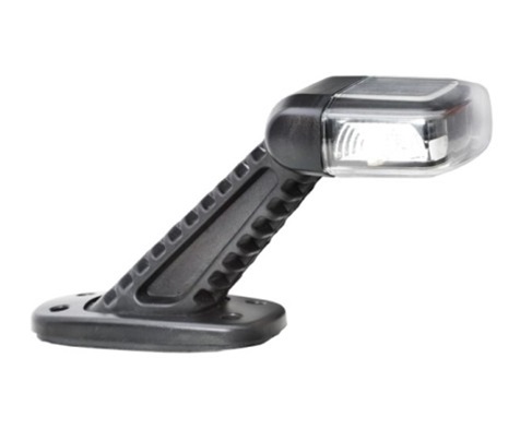 Lampa de gabarit oblica HELLA 2XS 357 006-021, LED, 30V, 12/24V, unghi 45 grade, sticla transparenta, partea dreapta