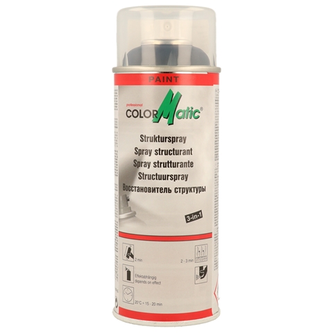 Spray vopsea texturata COLORMATIC Structure Spray 190339, negru, 400 ml