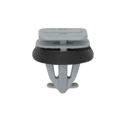 Set 16 clipsuri auto RESTAGRAF A130123, diametru 8 mm, din plastic, gri/negru, pentru bandouri auto