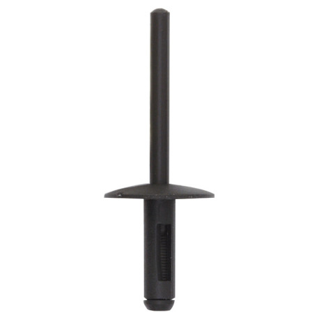 Set 100 nituri auto RESTAGRAF A42627, diametru 6 mm, din plastic, negru, pentru elemente caroserie auto