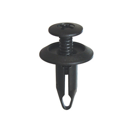 Set 100 nituri auto RESTAGRAF A42638, diametru 6.3 - 7.5 mm, din plastic, cu filet, negru, pentru elemente caroserie auto