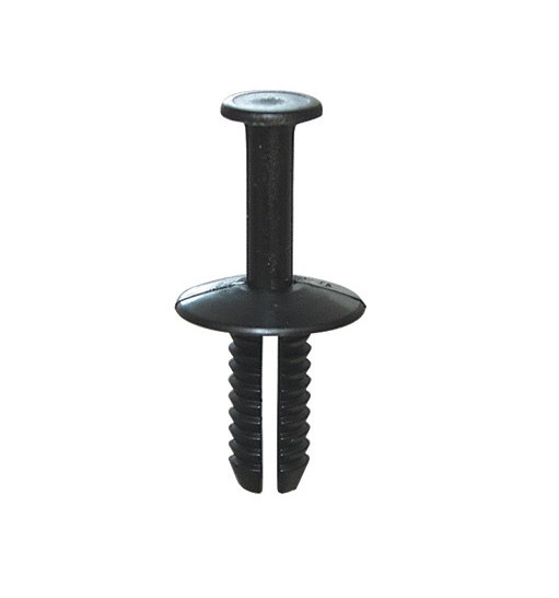 Set 100 nituri auto RESTAGRAF A42639, diametru 6 - 6.5 mm, din plastic, negru, pentru elemente caroserie auto
