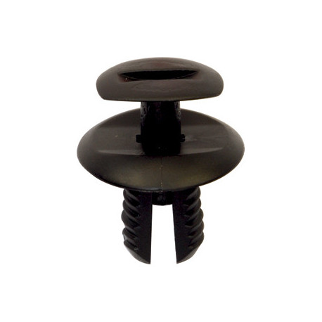 Set 100 nituri auto RESTAGRAF A42663, diametru 9 mm, din plastic, negru, pentru elemente caroserie auto