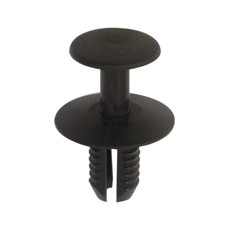 Set 100 nituri auto RESTAGRAF A42666, diametru 8 mm, din plastic, negru, pentru elemente caroserie auto