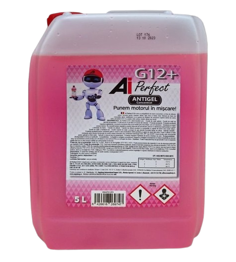 Antigel concentrat AI PERFECT G12+ 100AIPG12P5, roz, fara silicati, long life, volum 5 litri
