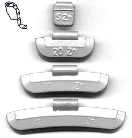 Set 100 greutati echilibrare FERDUS 130.03, janta otel