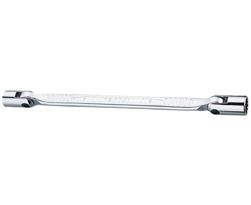 Cheie tubulara dublu articulata TOPTUL AEEC1415, bi-hexagonal, deschidere cheie 14 x 15 mm, lungime 242 mm, crom vanadiu, finisaj satinat
