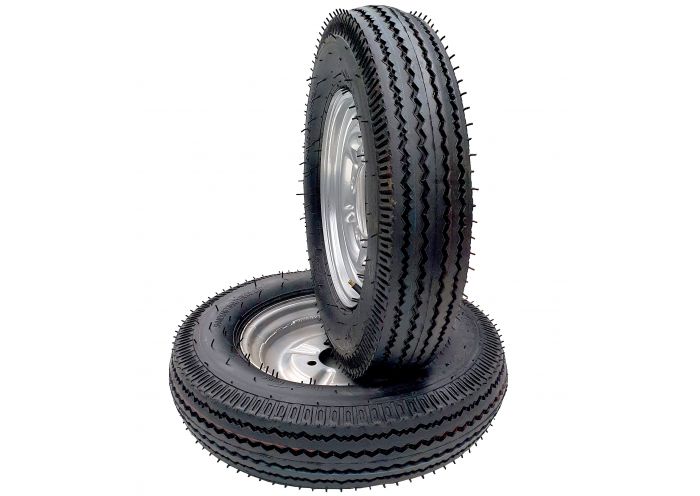 Set roti complete ProGARDEN 4560250012, 5.00-12, 4 prezoane, pentru remorca PRO-R500, Campo RM500C