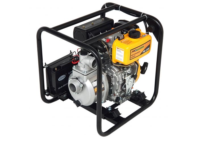 Motopompa ProGARDEN PD20E 1158010020E, 2 inch, 50 mm, diesel, apa curata, pornire electrica