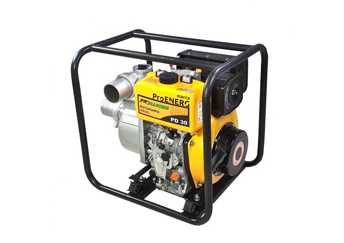 Motopompa ProGARDEN PD30 1158010030, 3 inch, 75 mm, diesel, apa curata, pornire la sfoara
