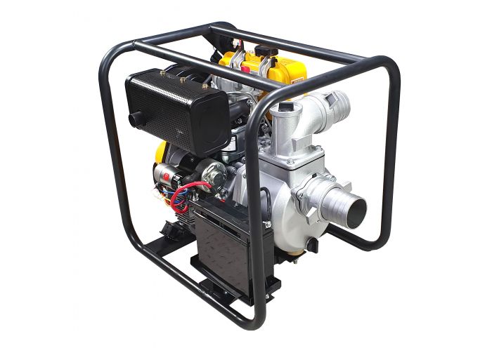 Motopompa ProGARDEN PD30E 1158010030E, 3 inch, 75 mm, diesel, apa curata, pornire electrica