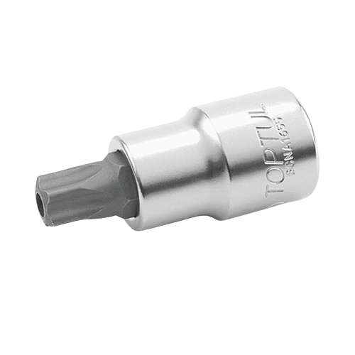 Bit cu soclu tubular TOPTUL BCNA0808, prindere patrat 1/4 inch, profil torx T8, lungime 37 mm, otel crom vanadiu