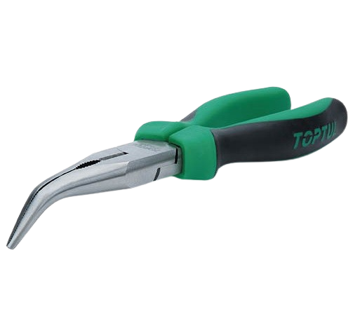 Cleste lung cu varf indoit TOPTUL DFBA2208, dimensiuni 8 inch/ 203 mm, capacitate taiere 3.2 mm, otel crom molibden
