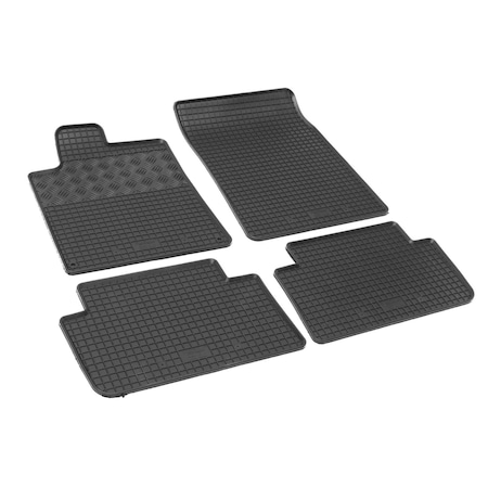 Set 4 covorase auto RIGUM 902075, fata-spate, cauciuc, negru, cu fixare, pentru Peugeot 407 2004-