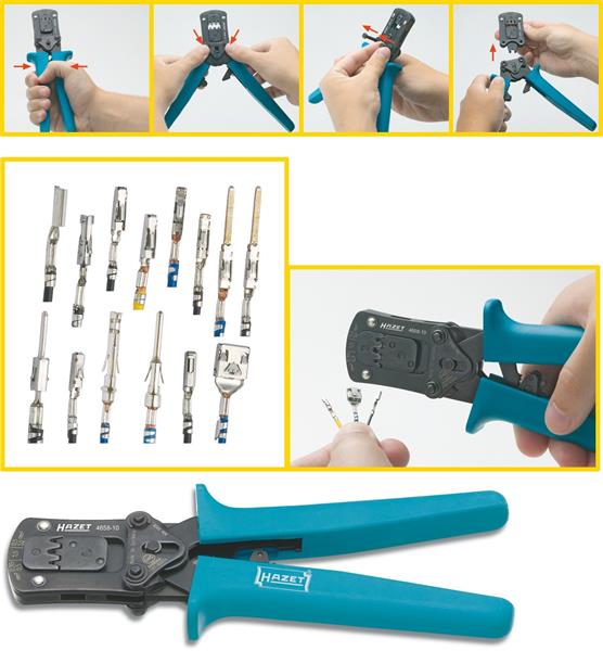 Cleste pentru sertizare HAZET 4658-10, lungime 150 mm