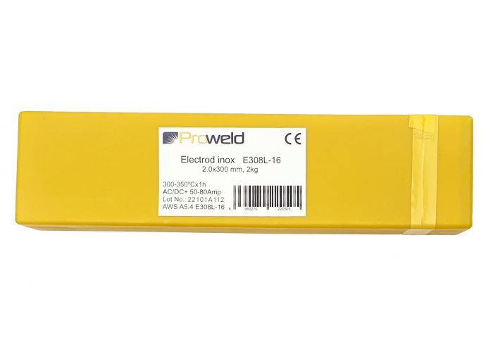 Electrozi pentru sudura ProWELD E308L-16 455203081620P2, inox, 2.0 x 300 mm, tub 2 kg