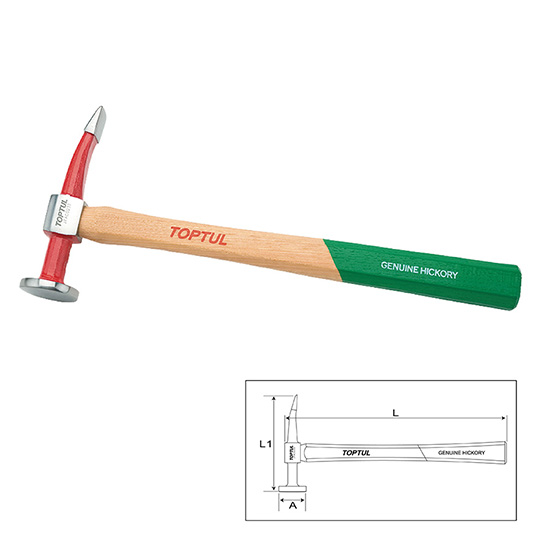 Ciocan cu cap ascutit TOPTUL JFAC0233, lungime 140 x 325 mm, coada din lemn