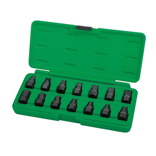 Kit pentru busoane ulei TOPTUL JGAI1403, antrenor 17 mm, crom vanadiu, 14 piese, cutie depozitare