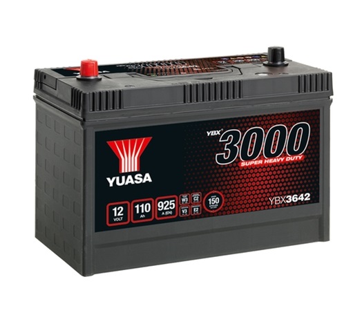 Baterie auto YUASA YBX 3000 SUPER HD USA YBX3642, 12 V, 110 Ah, 925 A, 329x173x240 mm