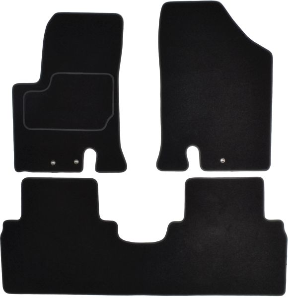 Set 3 covorase auto din mocheta MAMMOOTH MMT A041 HYU95 PRM 01, pentru Hyundai iX20 11.10-07.19, Saloon, mocheta, negru