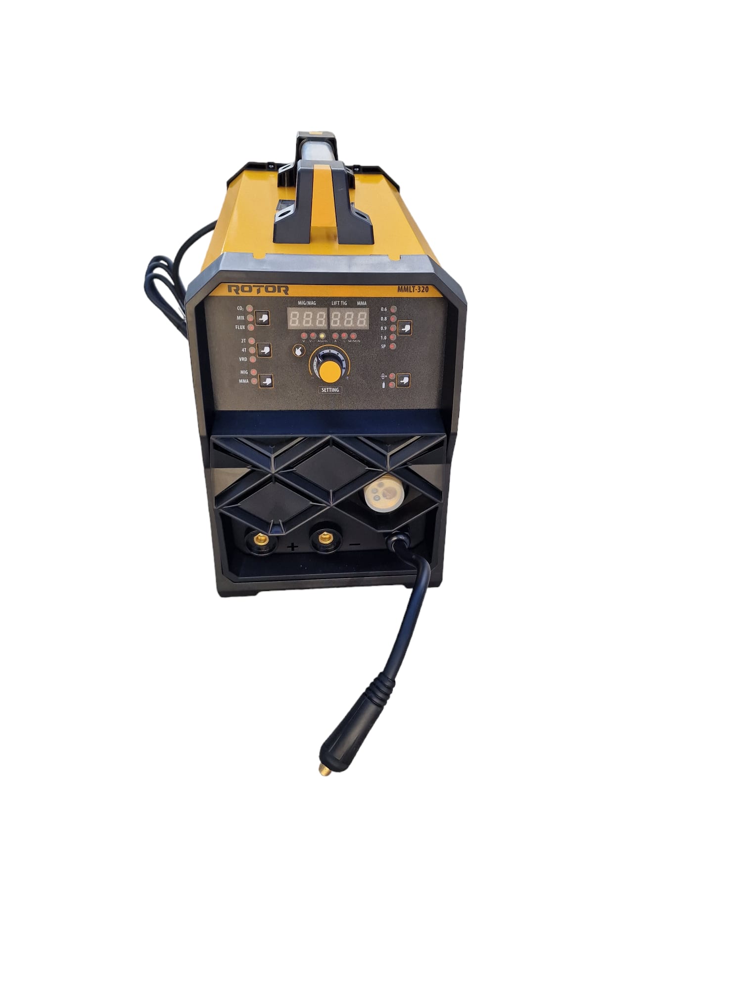 Aparat de sudura ROTOR MIG-320A, diametru electrod 1.6-4 mm, cu masca de sudura, clesti, perie de curatat si pistol MIG-MAG
