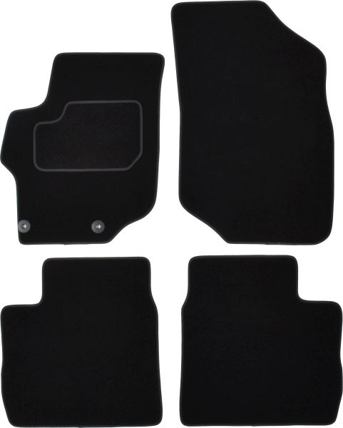 Set 4 covorase auto din mocheta MAMMOOTH MMT A041 PGT89 PRM 01, pentru Peugeot 301 11.12-, mocheta, negru