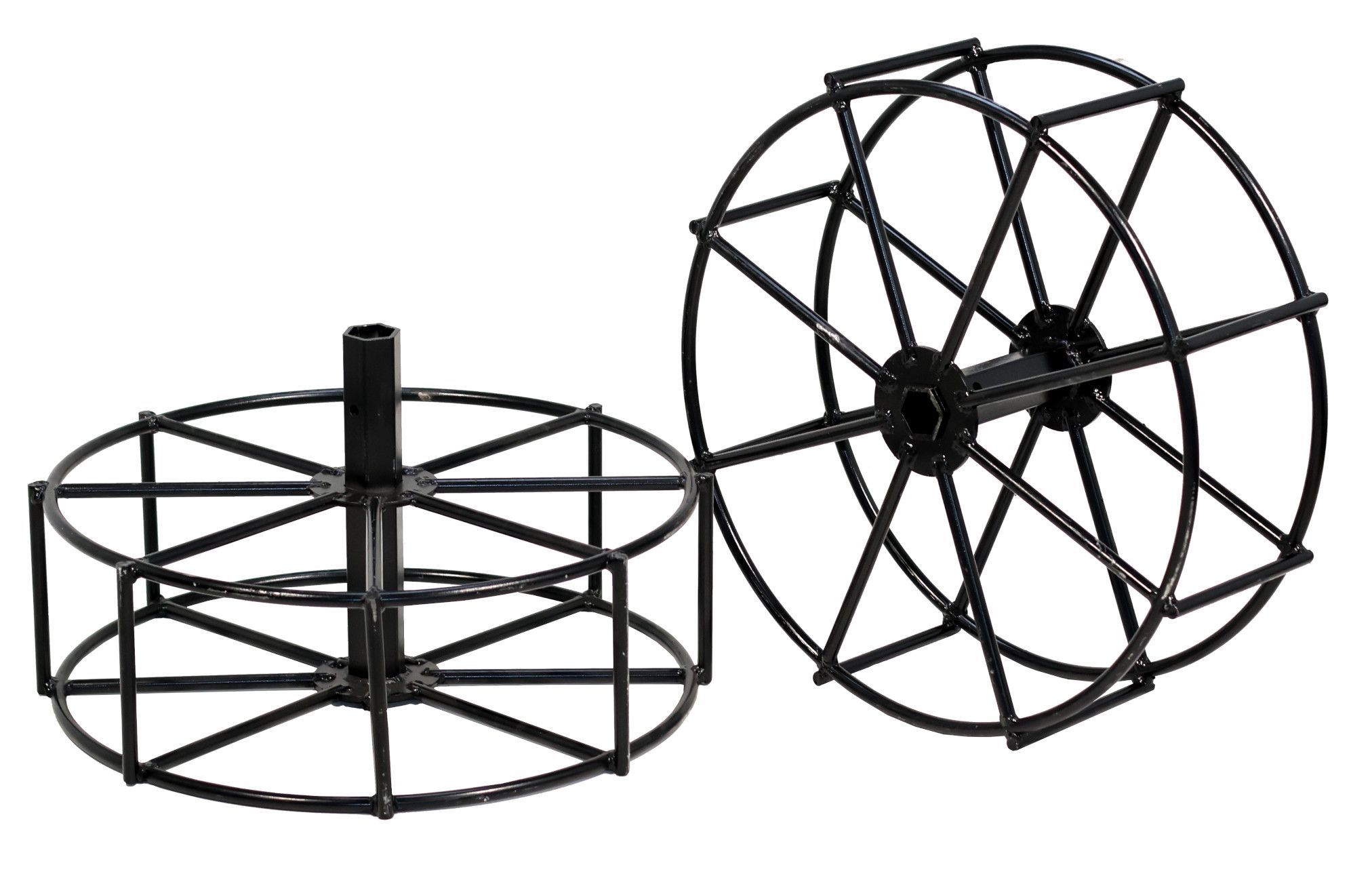 Set roti metalice PROGARDEN 4560000066, 500x170 mm, manicot cu flanse, hex 23 mm pentru minitractor Campo